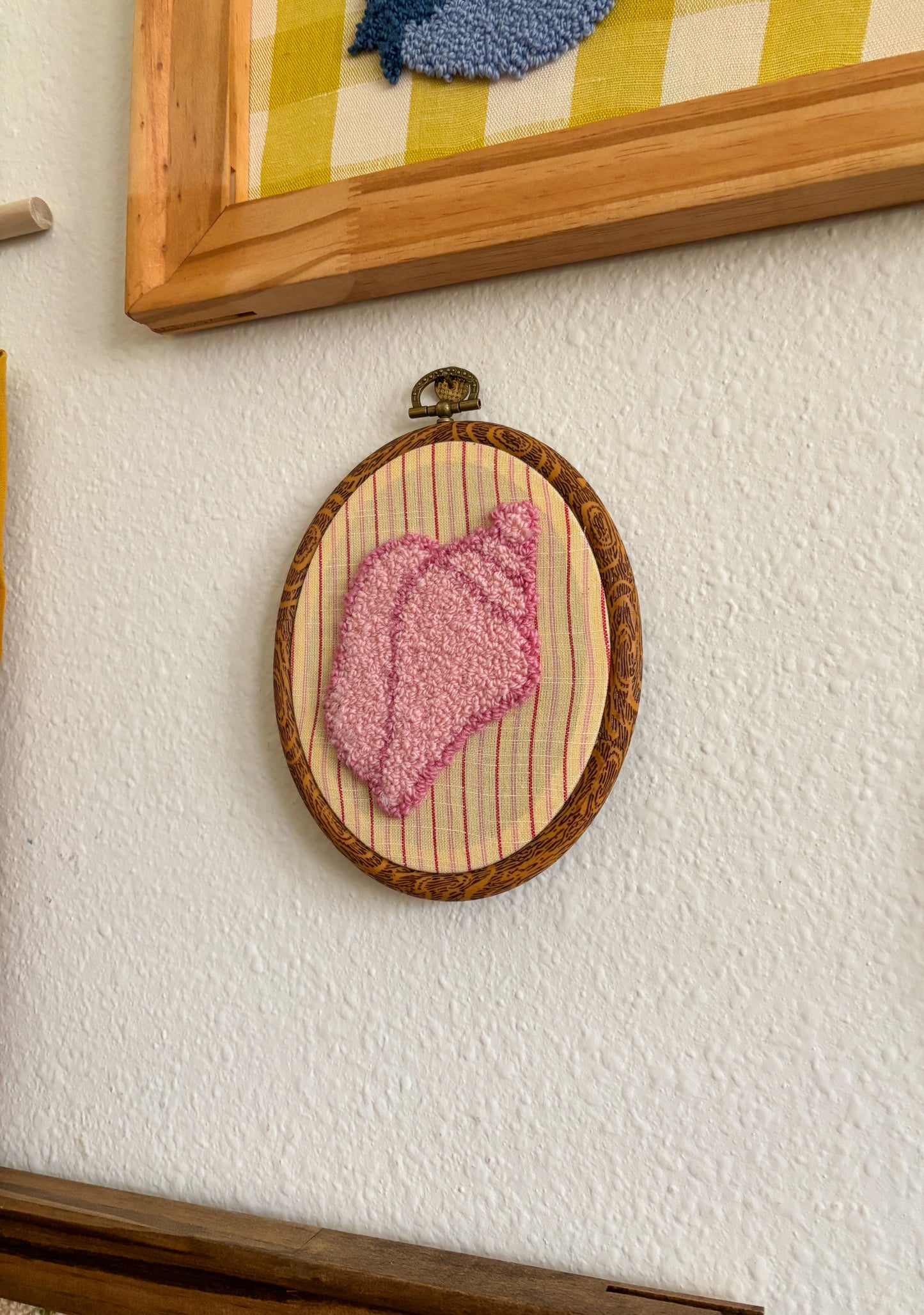 Conch Shell on Pink Stripes