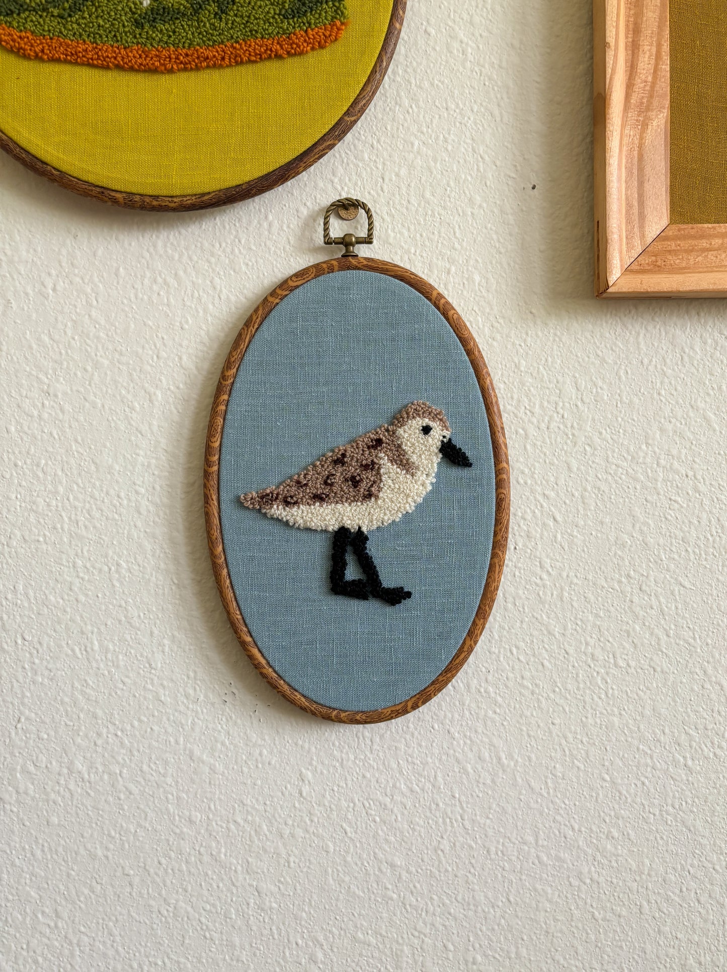 Sandpiper on Blue