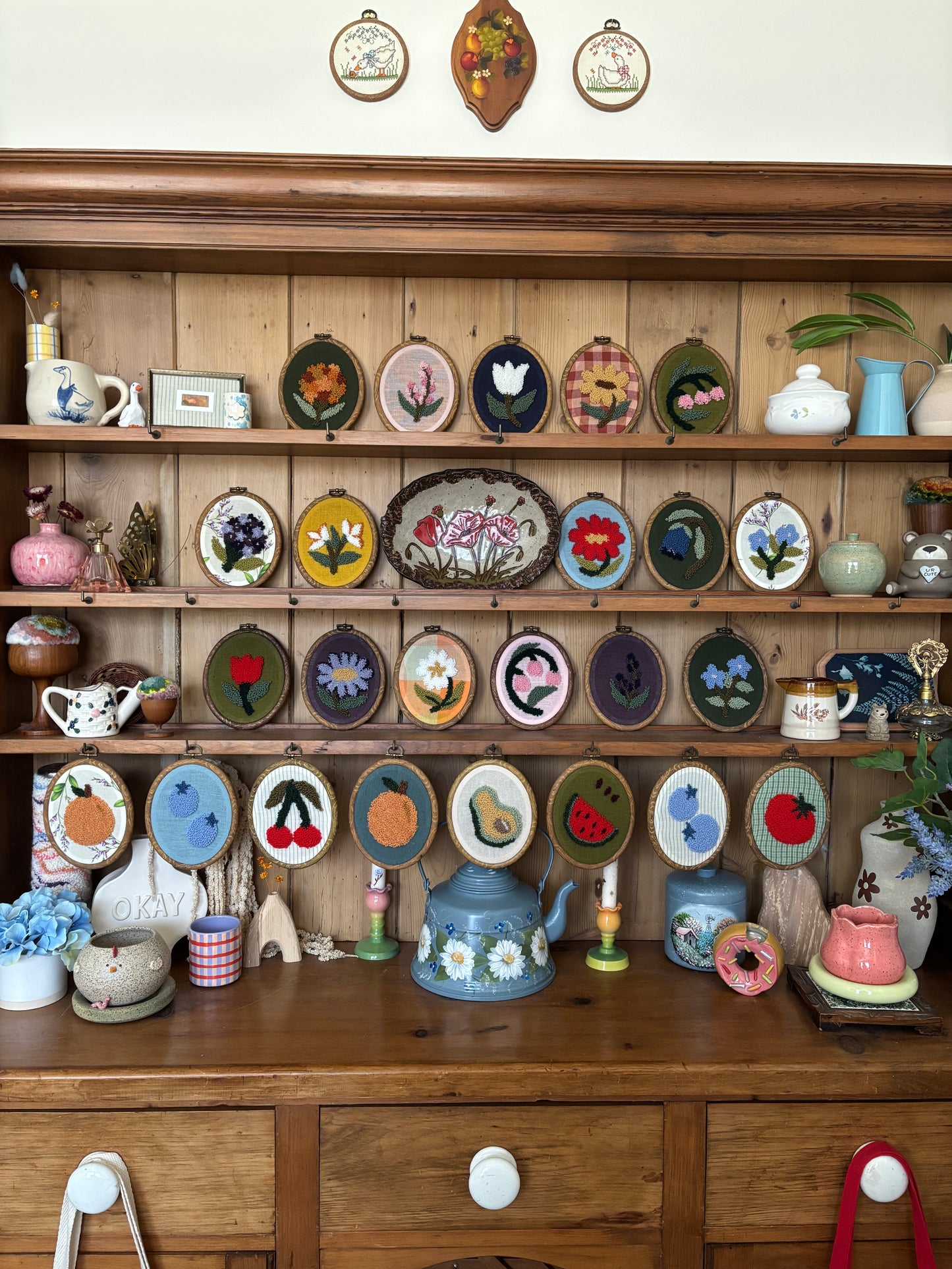 Blueberries on Blue Stripes