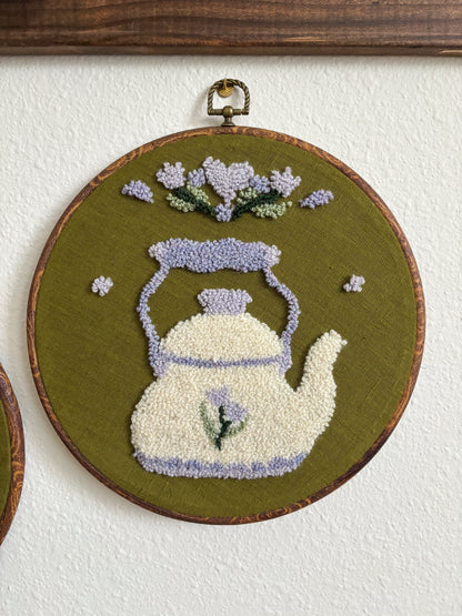 Teapot with Purple Flower