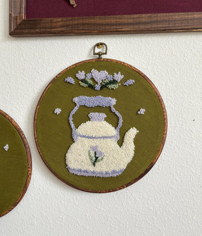 Teapot with Purple Flower