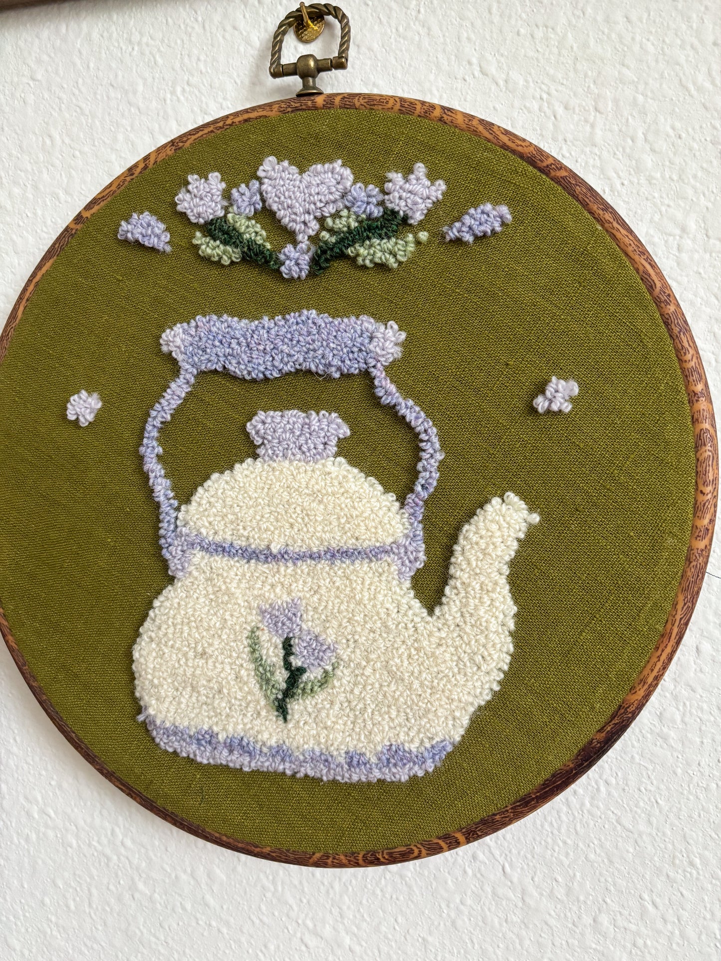 Teapot with Purple Flower