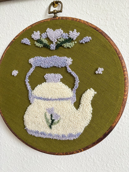 Teapot with Purple Flower