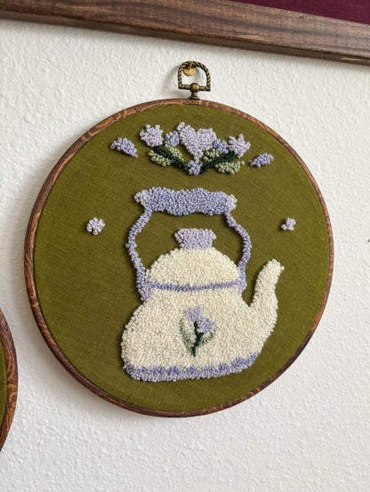 Teapot with Purple Flower