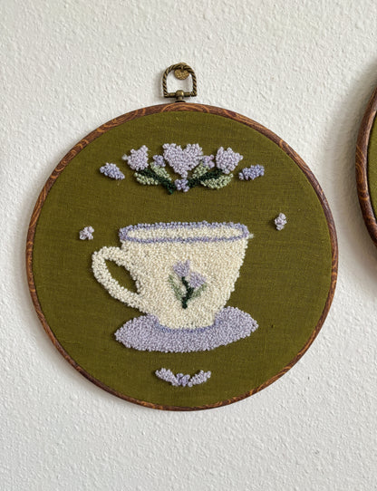 Teacup with Purple Flowers