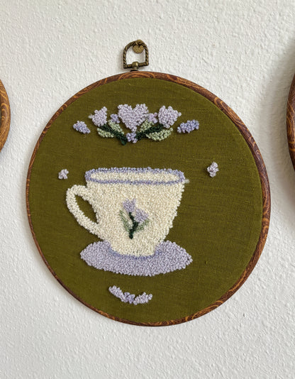 Teacup with Purple Flowers