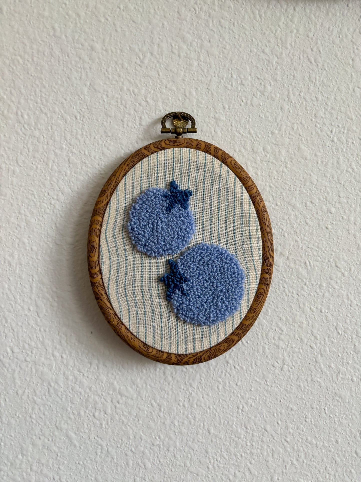 Blueberries on Blue Stripes