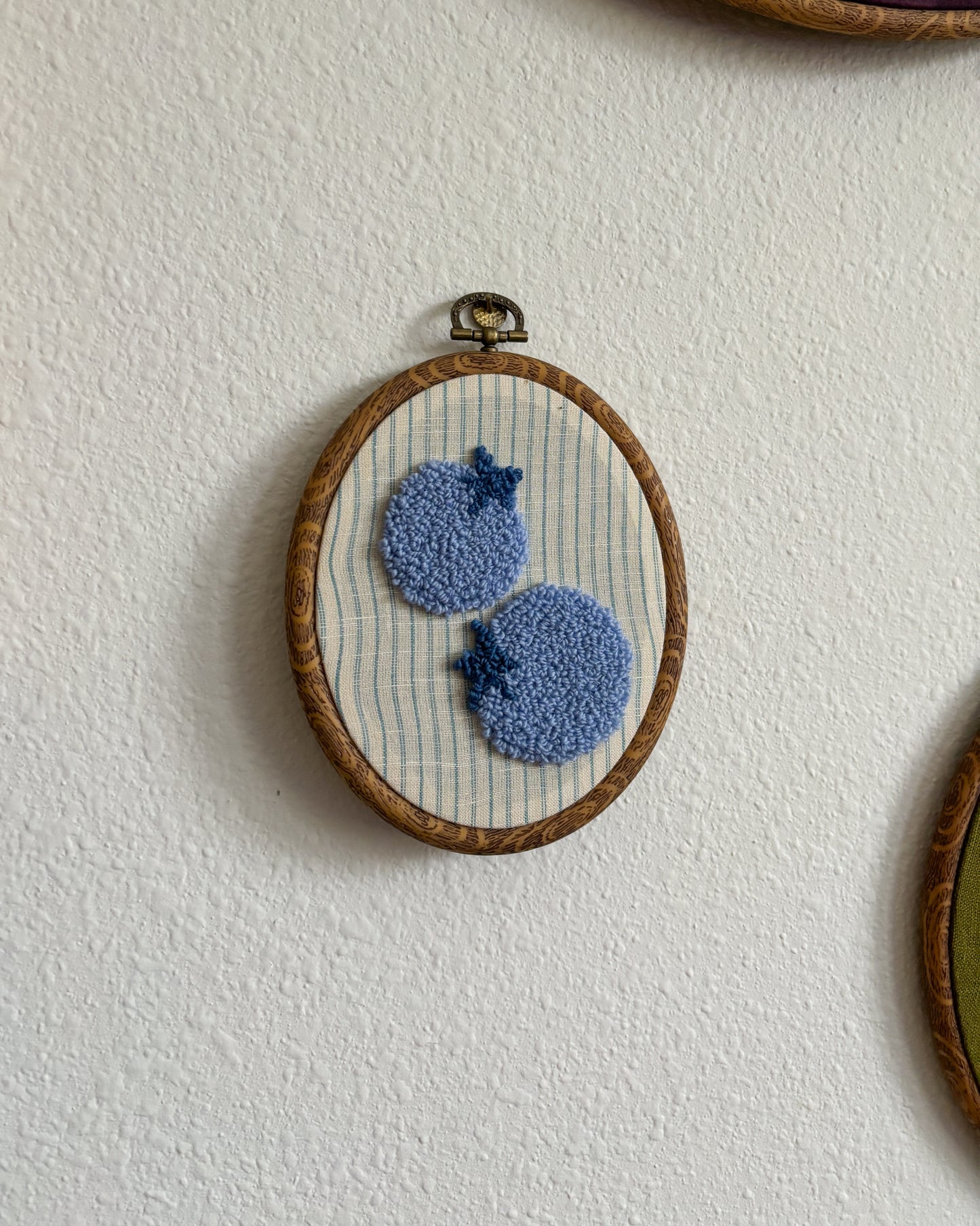 Blueberries on Blue Stripes