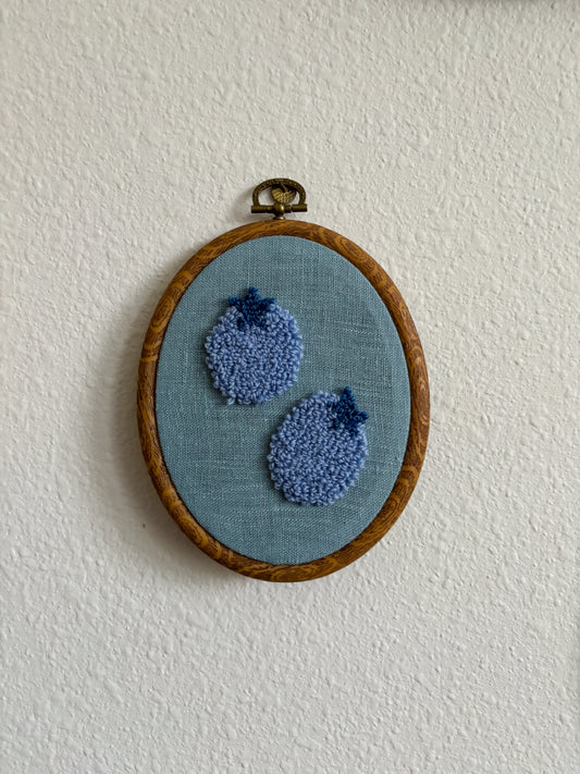 Blueberries on Blue