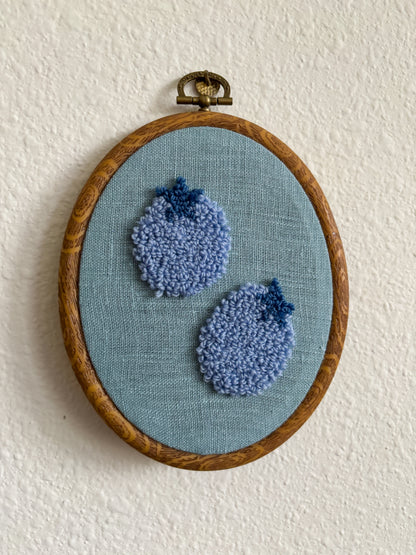 Blueberries on Blue