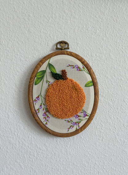 Orange on Purple Flowers