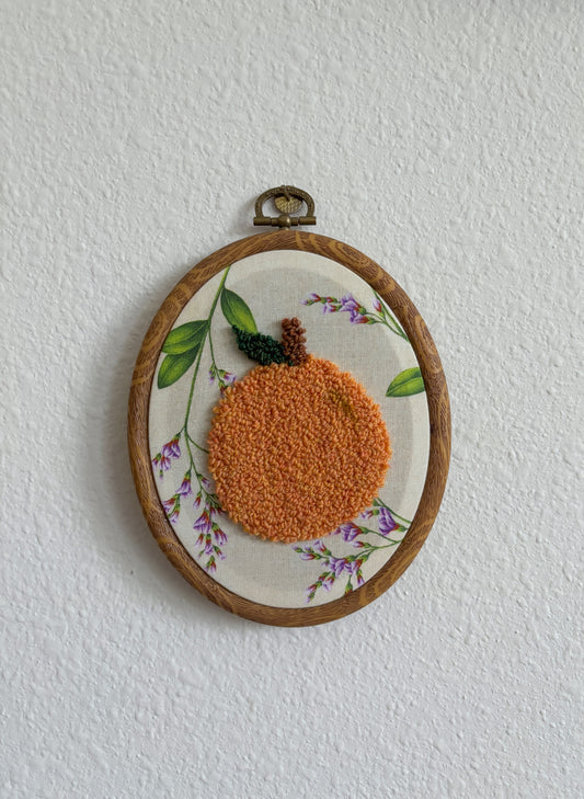 Orange on Purple Flowers