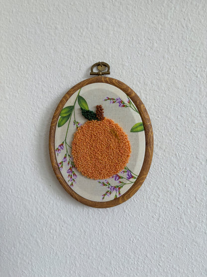 Orange on Purple Flowers