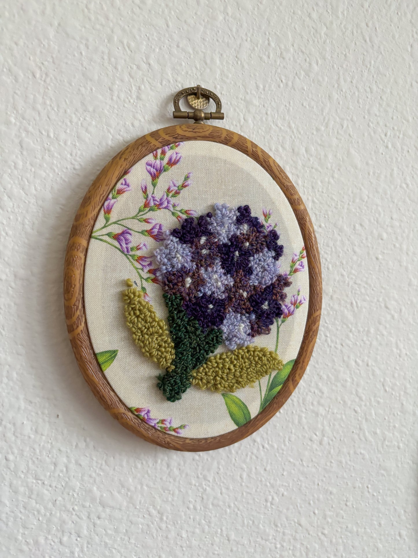 Hydrangea on Purple Flowers