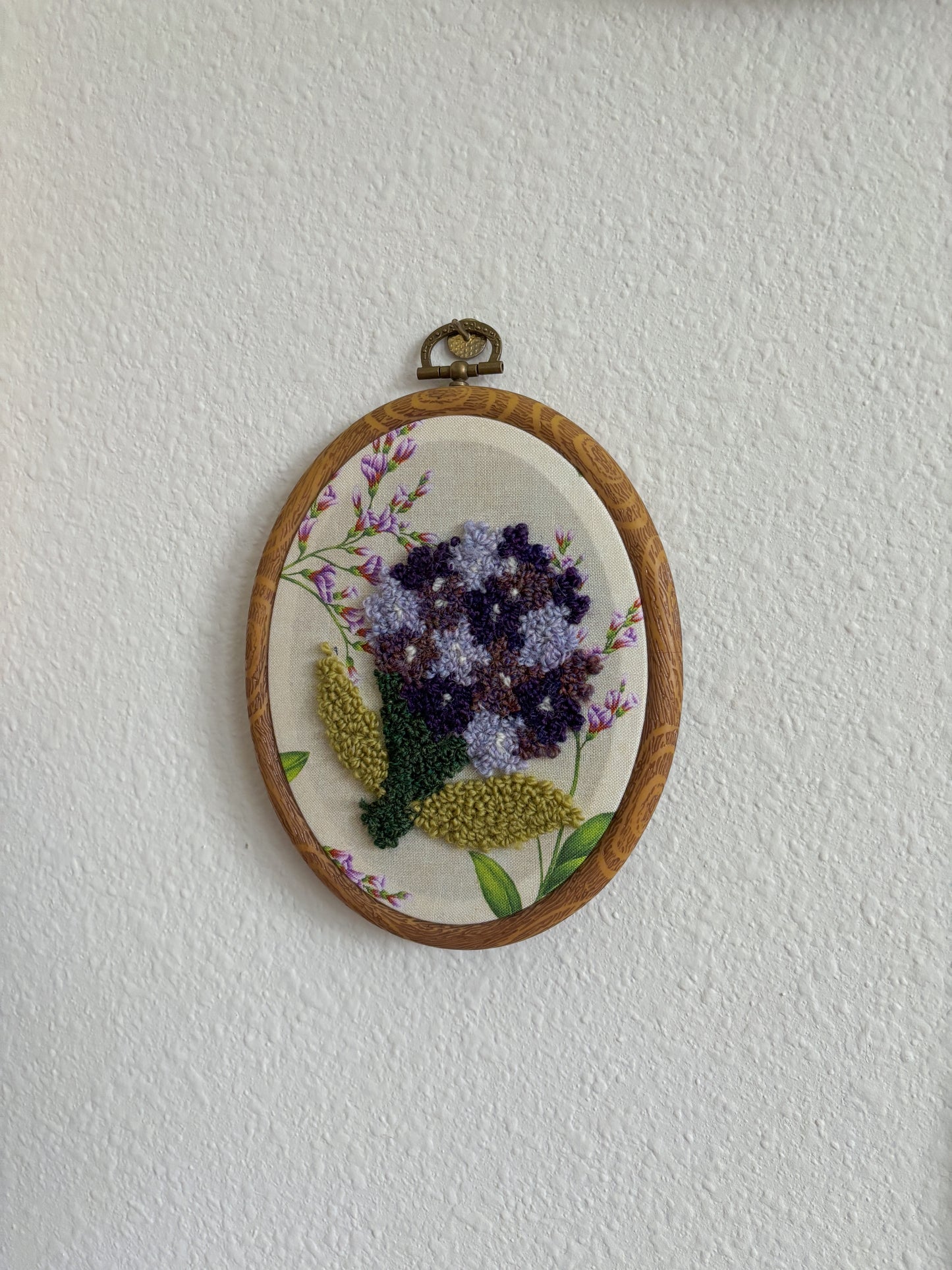 Hydrangea on Purple Flowers