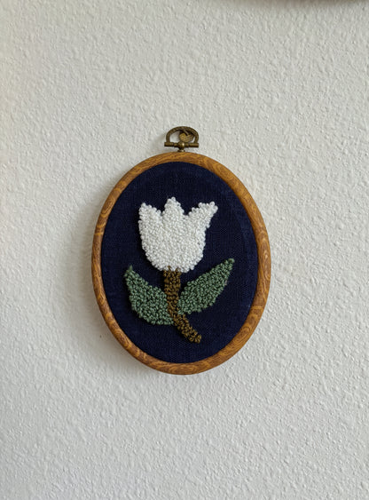 White Tulip on Navy