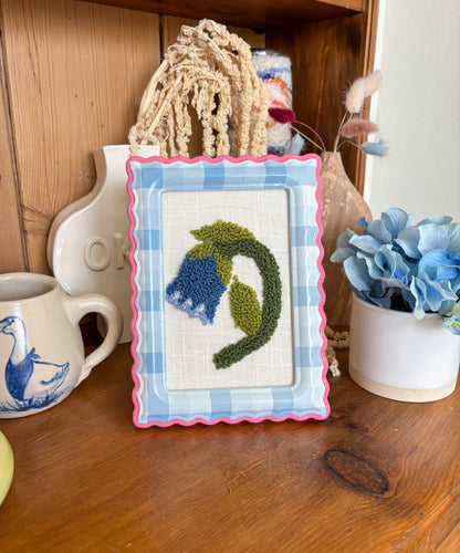 The Bluebell in Pink and Blue Frame