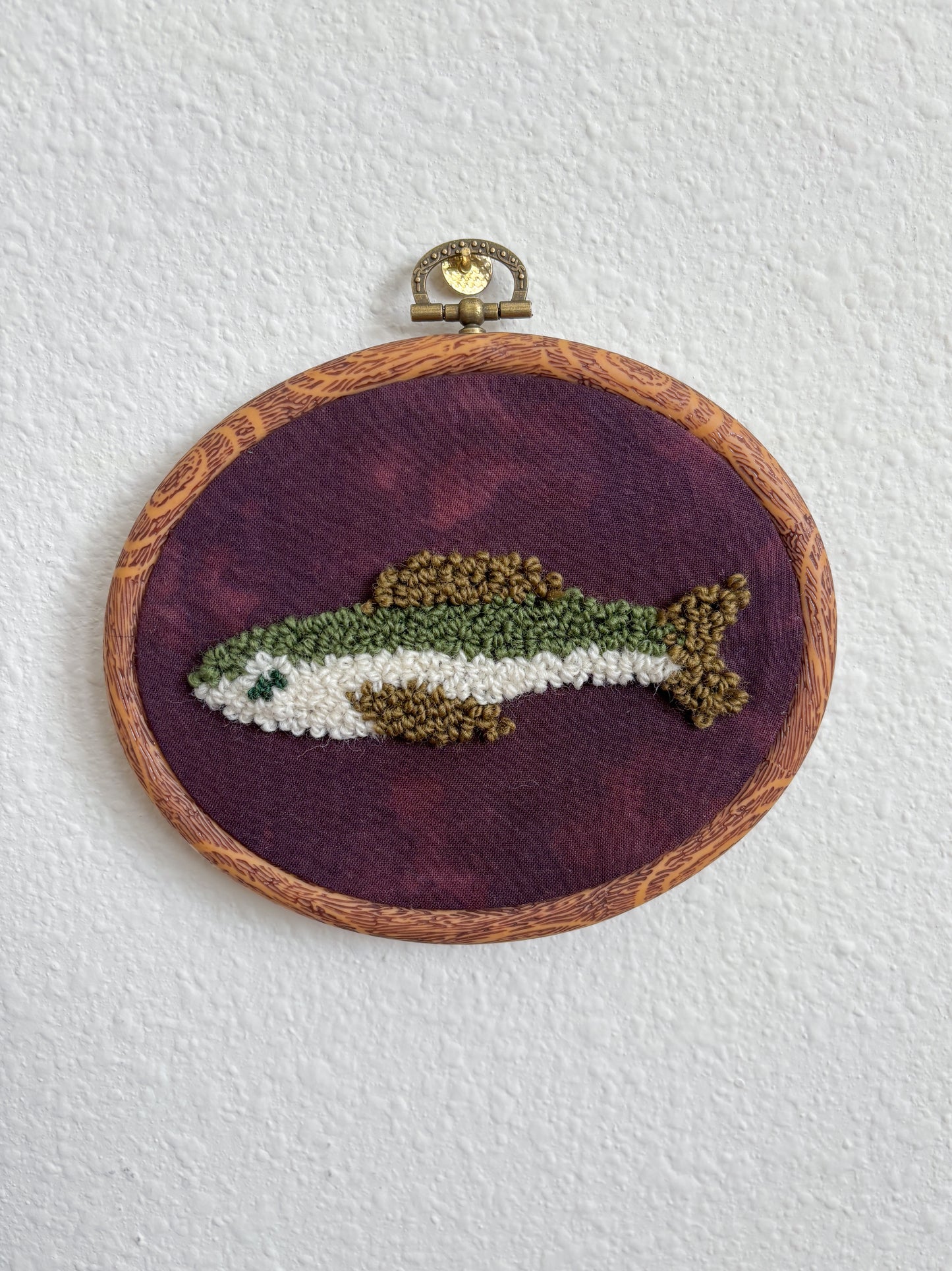 Green Fish on Purple