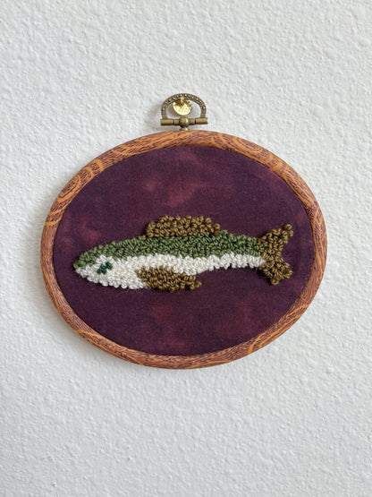 Green Fish on Purple