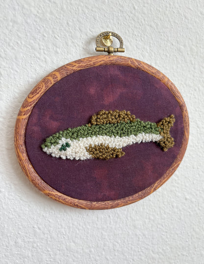 Green Fish on Purple