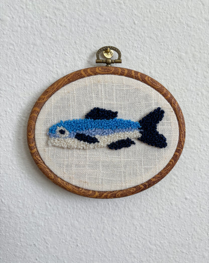 Blue Fish on White