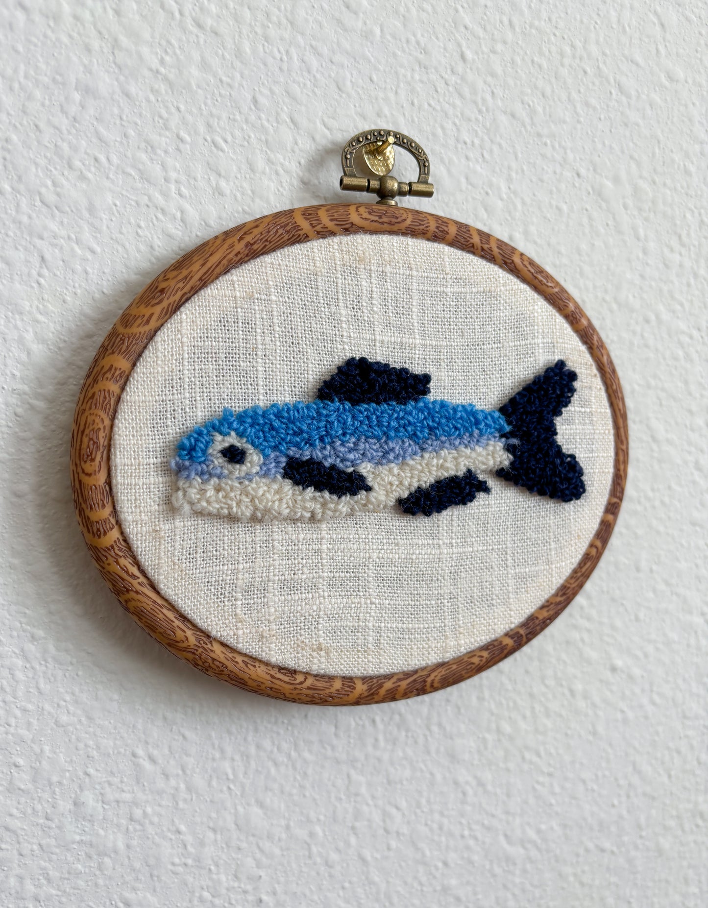 Blue Fish on White