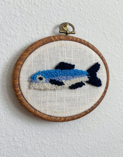 Blue Fish on White
