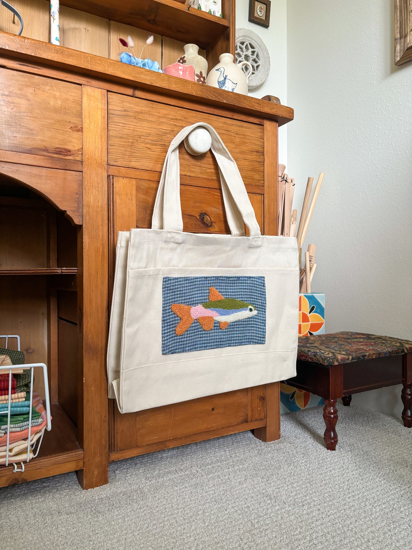 Large Fish Tote Bags