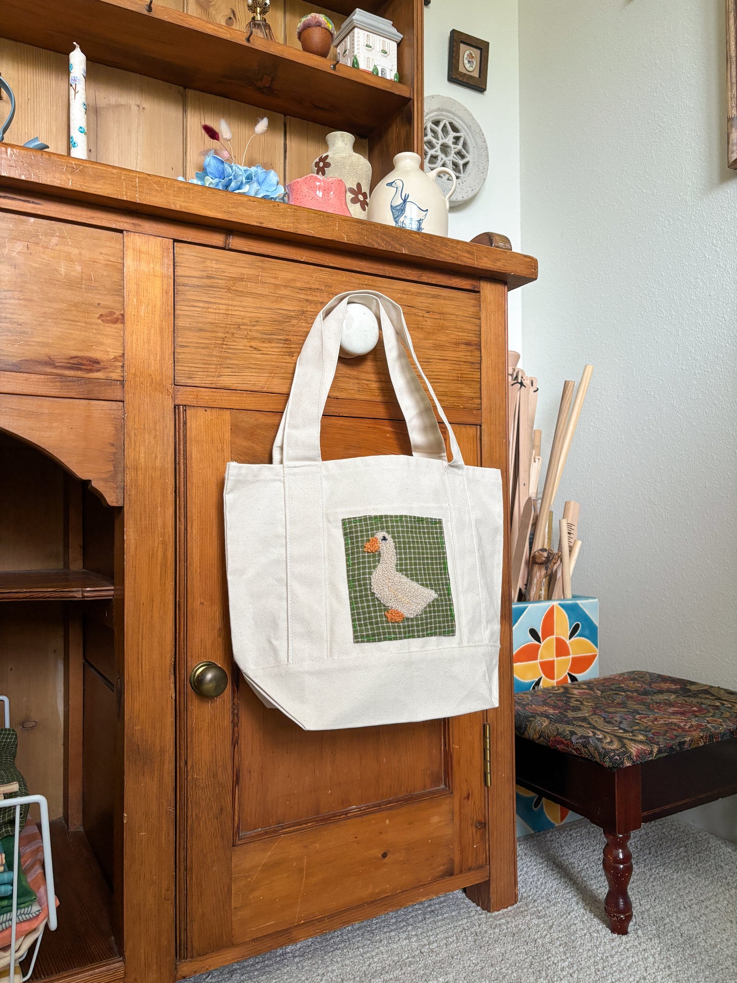 Small Goose Tote Bags