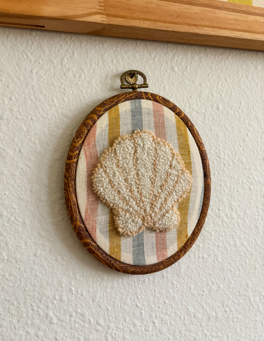 White Shell on Multi-Stripes