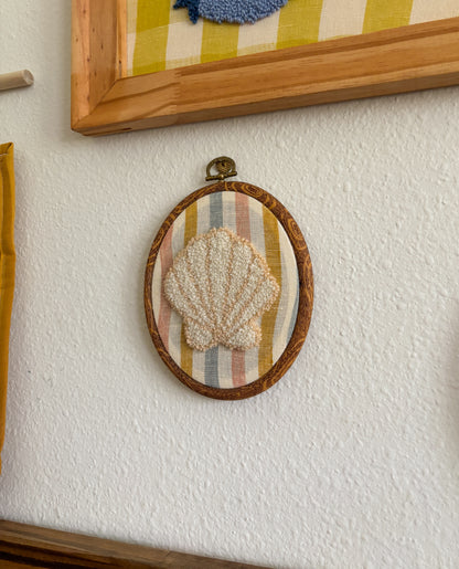 White Shell on Multi-Stripes