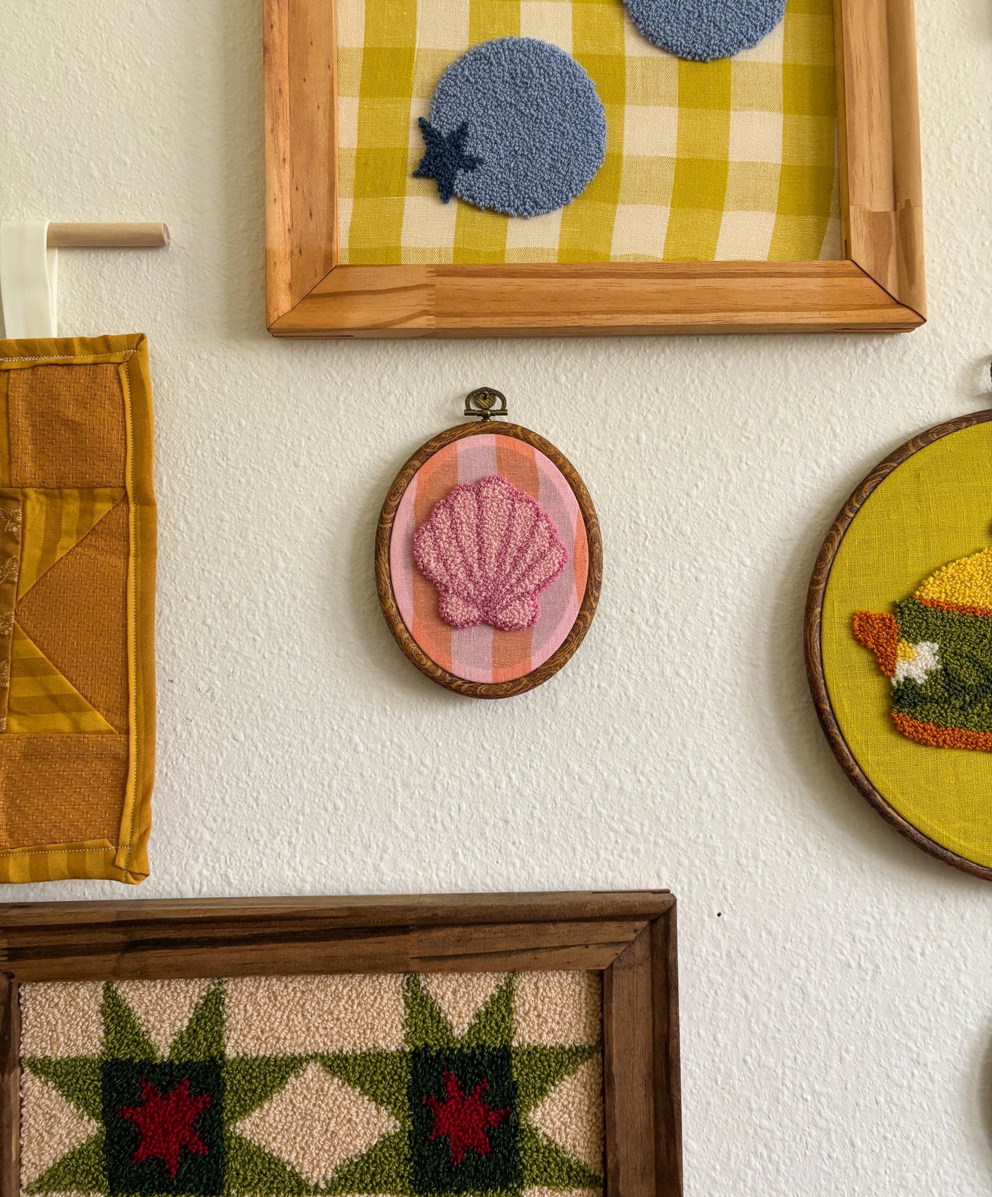 Pink Shell on Pink Stripes