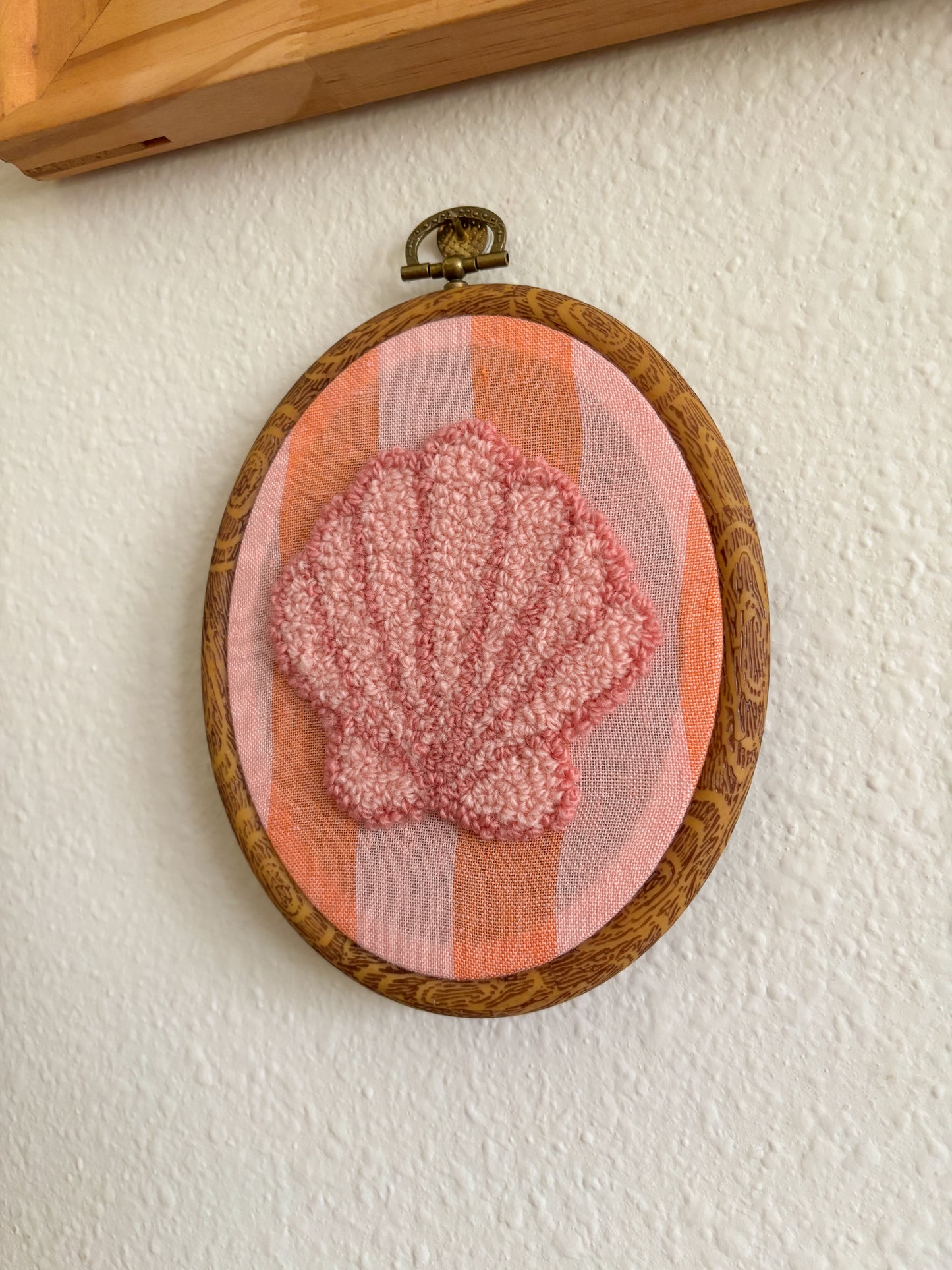 Pink Shell on Pink Stripes