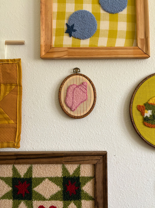 Conch Shell on Pink Stripes