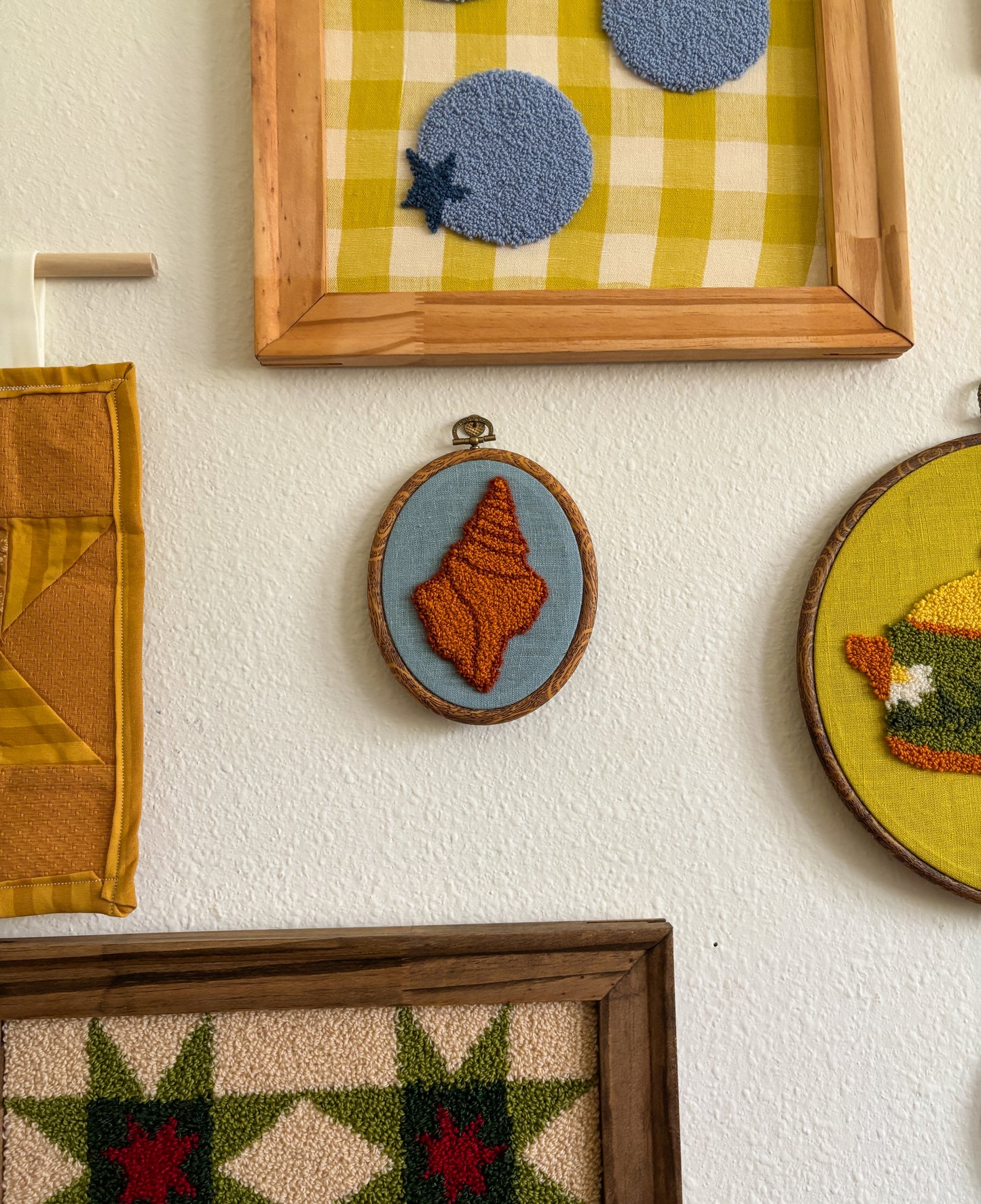 Horse Conch Seashell on Blue