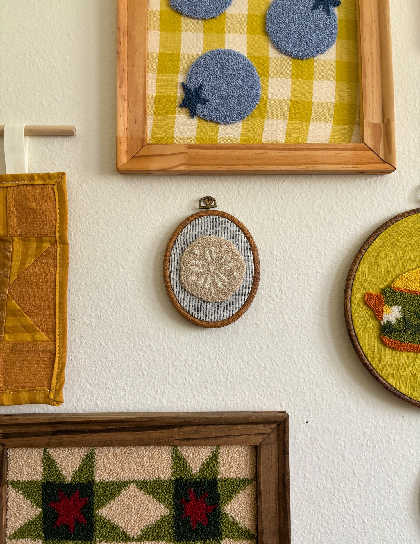 Sand Dollar on Navy Stripes