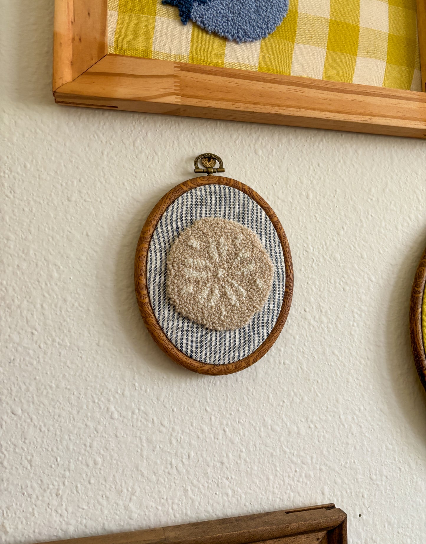 Sand Dollar on Navy Stripes