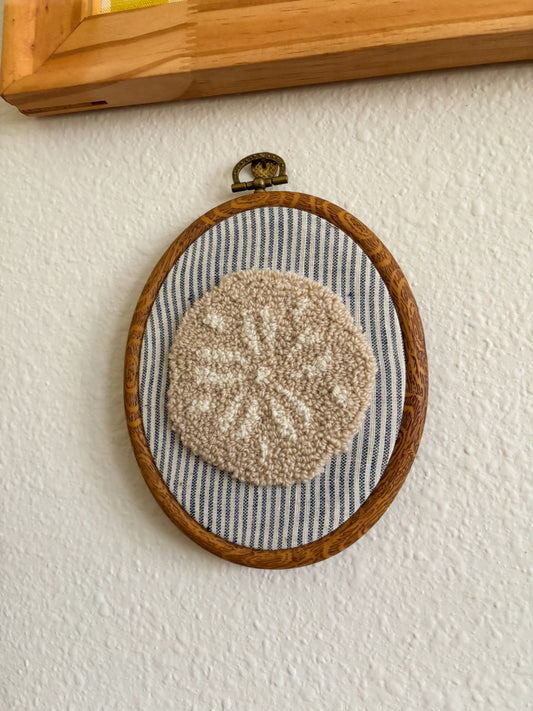 Sand Dollar on Navy Stripes