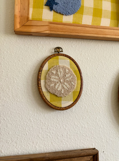 Sand Dollar on Yellow Plaid