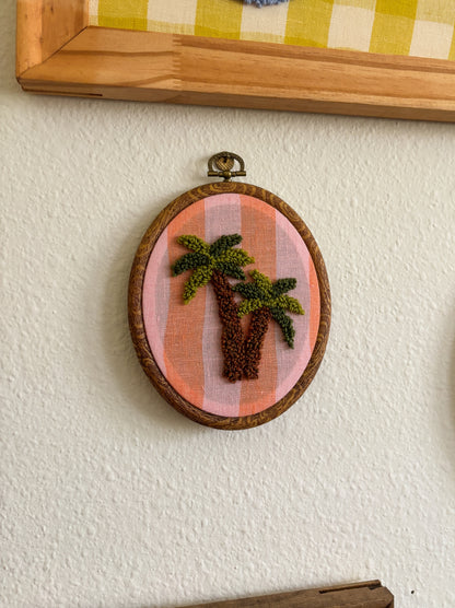 Palm Tree on Pink Stripes