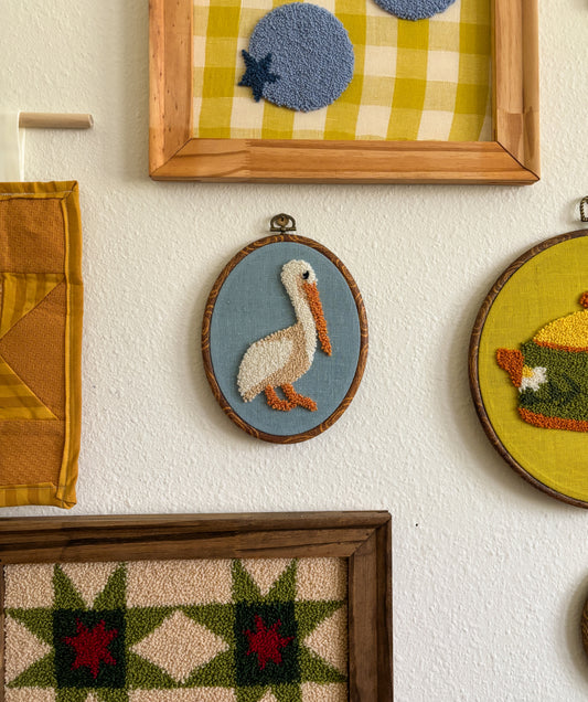 Pelican on Blue