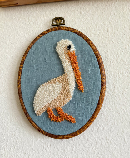 Pelican on Blue