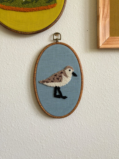Sandpiper on Blue