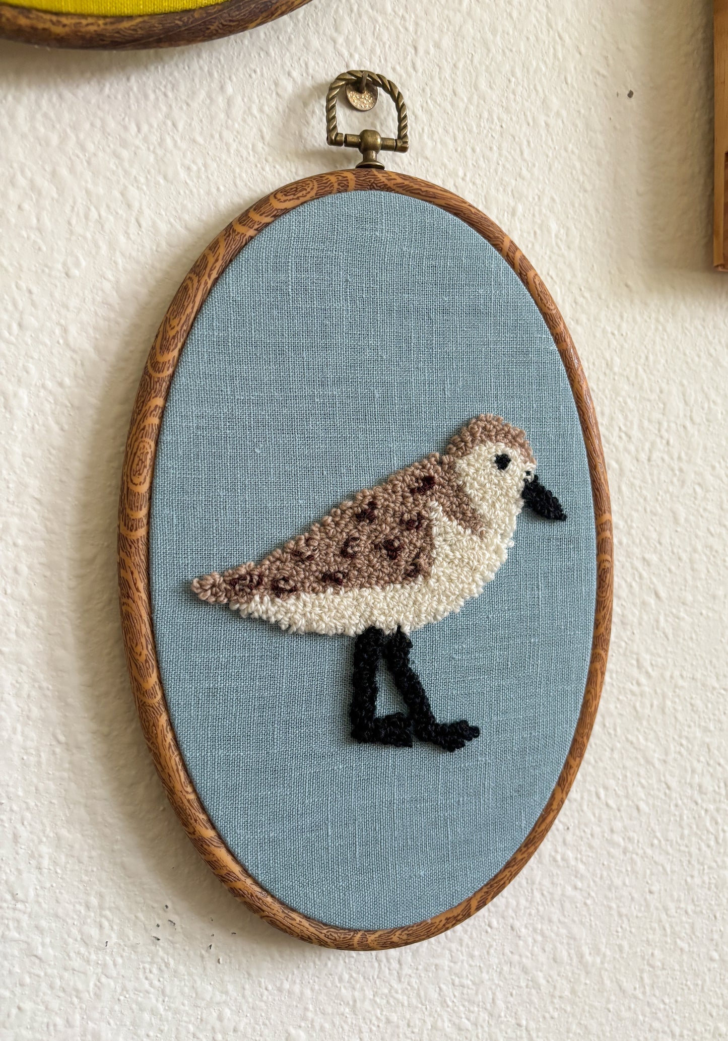 Sandpiper on Blue