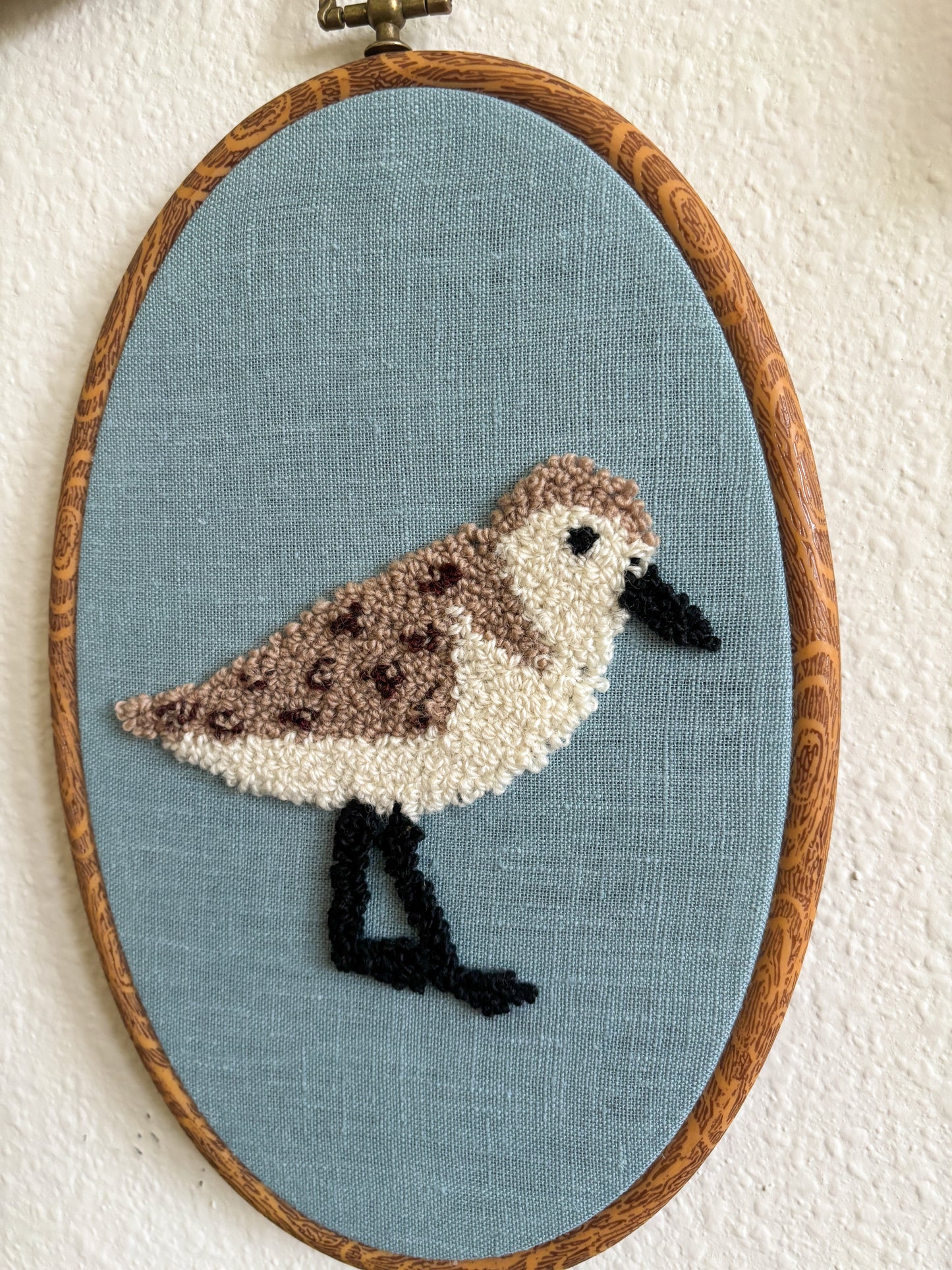 Sandpiper on Blue