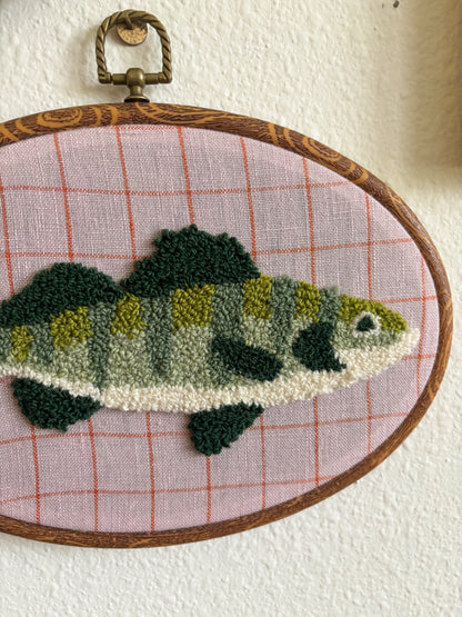 Perch on Pink Check