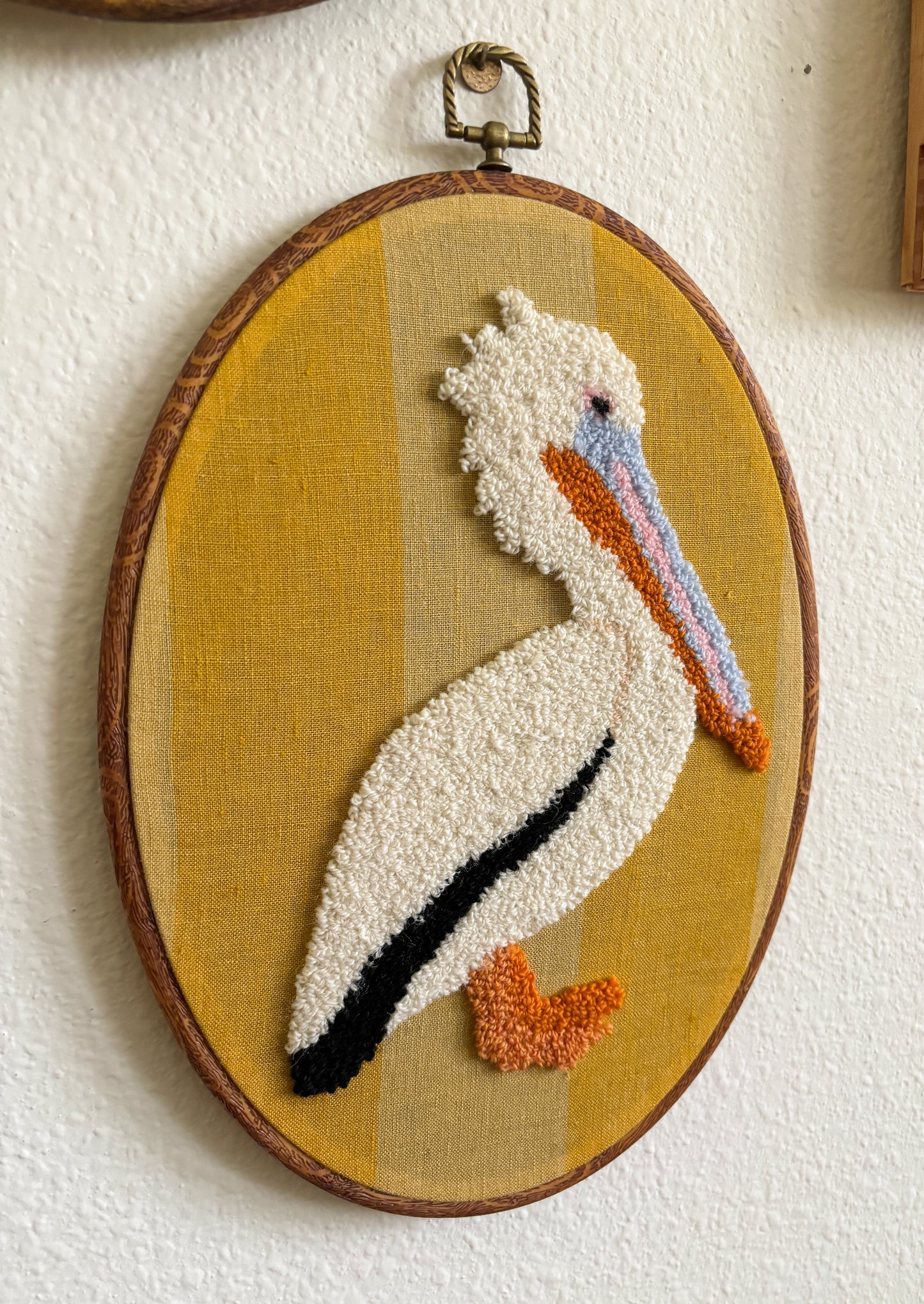 Pelican on Yellow Stripes