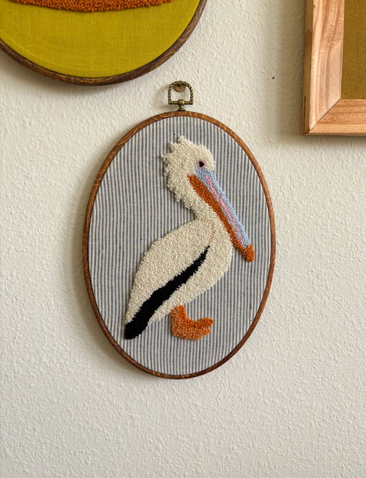Pelican on Navy Stripes
