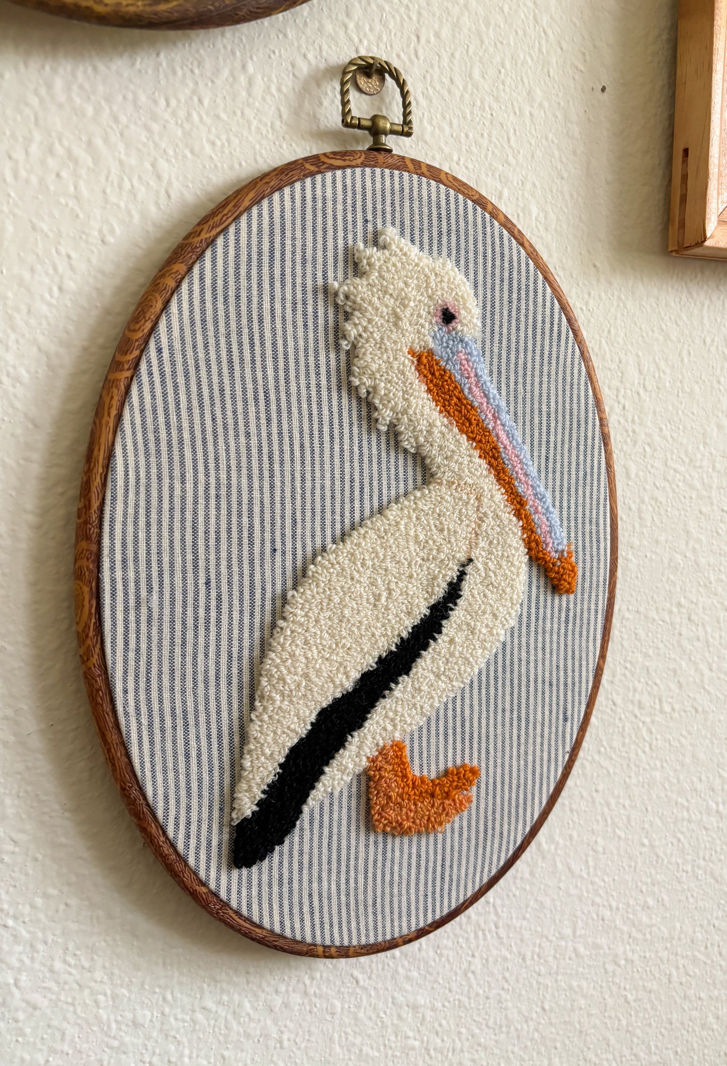 Pelican on Navy Stripes