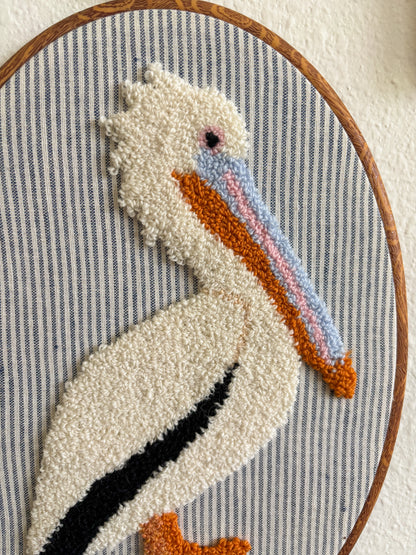 Pelican on Navy Stripes